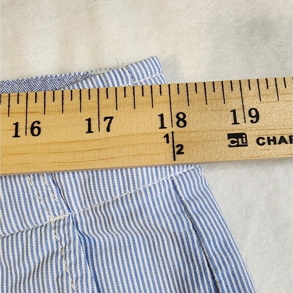 Tommy Hilfiger Men's Classic Fit Chino Shorts, Blue And White Stripe, Size 34 - Picture 7 of 8